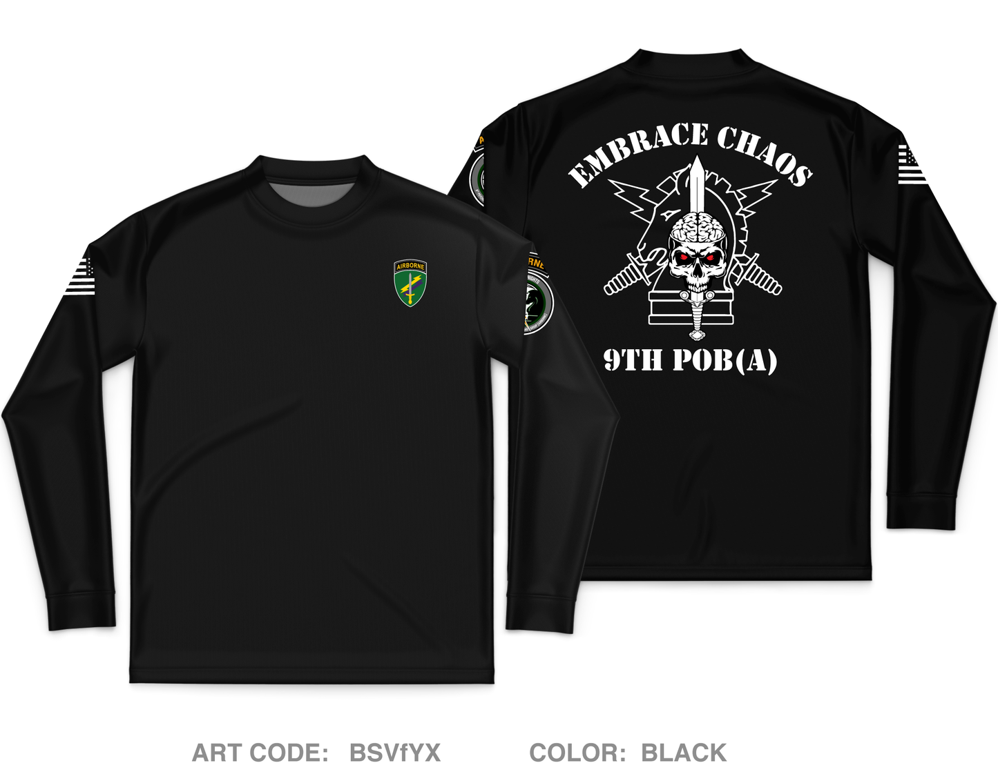 9th Psychological Operations Battalion Core Men's LS Performance Tee - BSVfYX