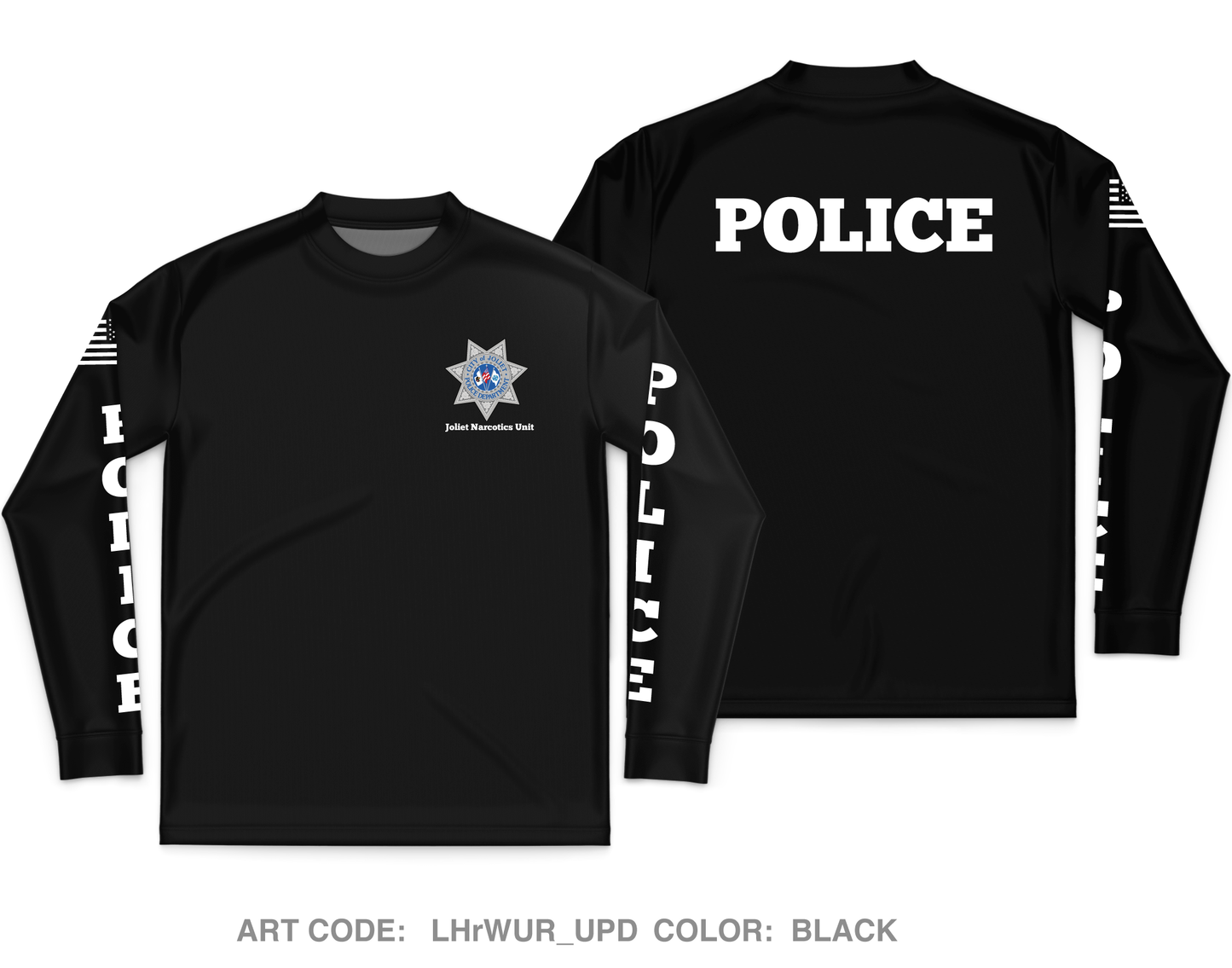 Joliet Police Department Core Men's LS Performance Tee - LHrWUR_UPD