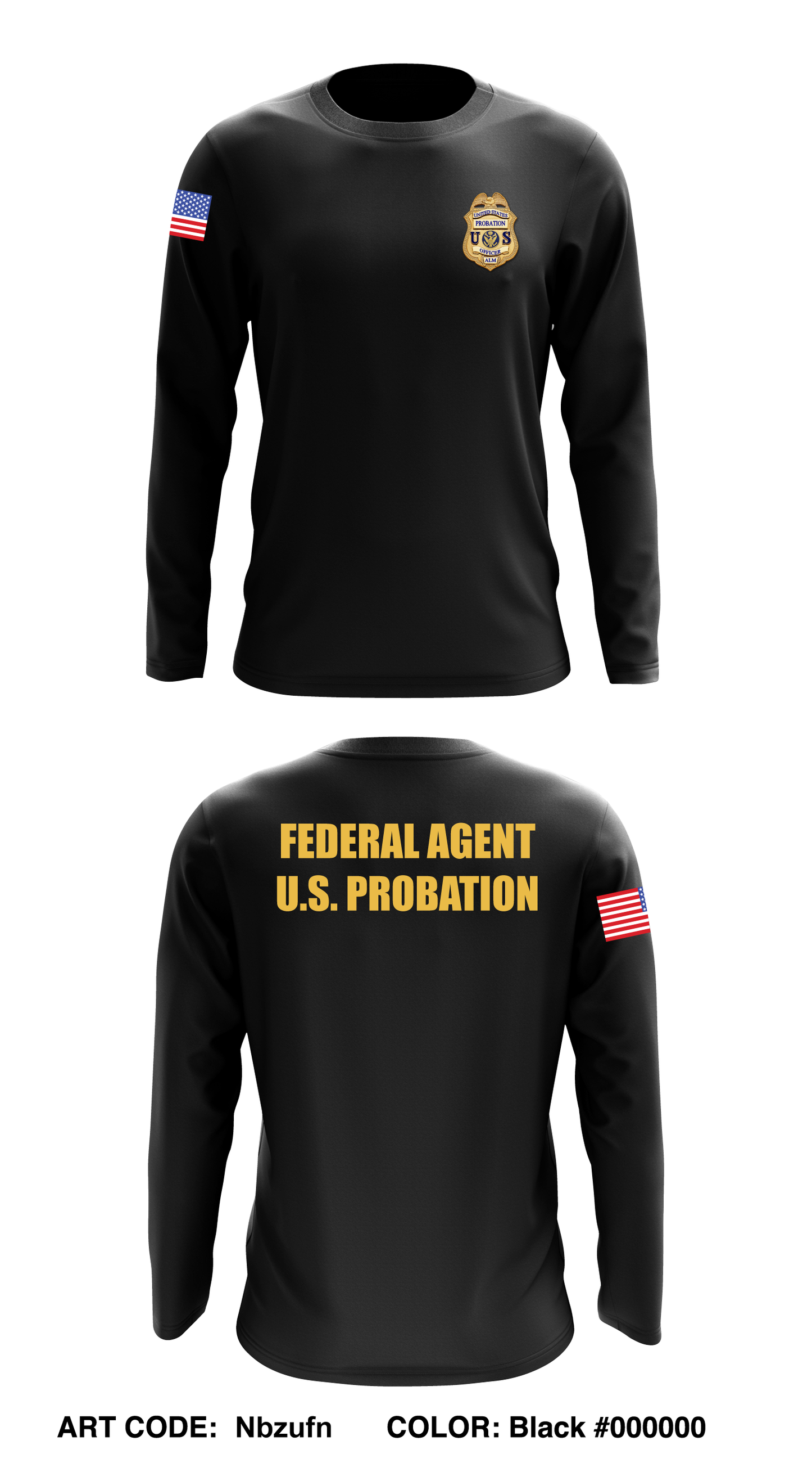 U.S. Probation Core Men's LS Performance Tee - Nbzufn