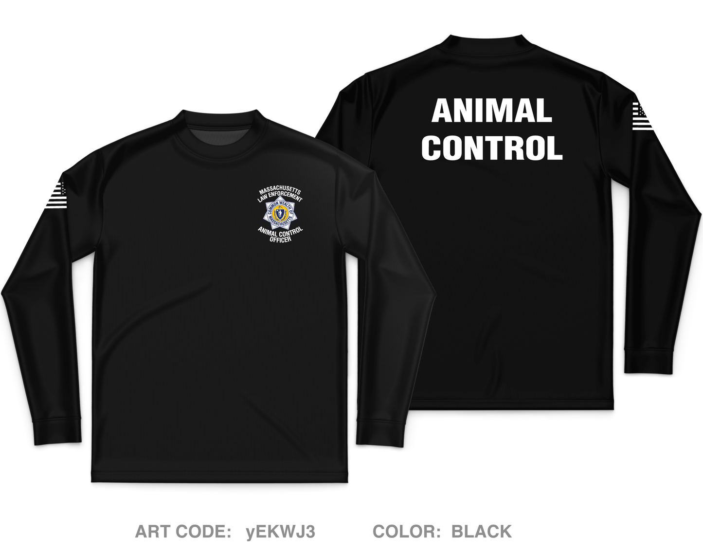 Animal Control Officer Core Men's LS Performance Tee - yEKWJ3