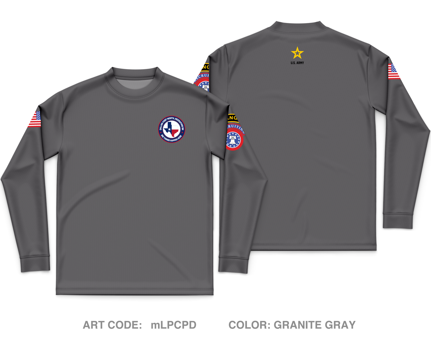 Dallas Fort Worth Recruiting Battalion Core Men's LS Performance Tee - mLPCPD