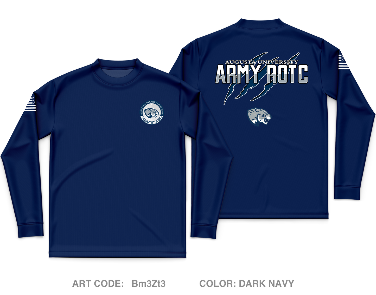 Augusta University Army ROTC Core Men's LS Performance Tee - Bm3Zt3