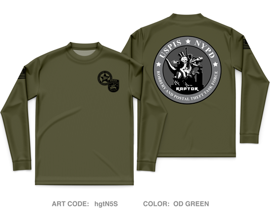 USPIS|NYPD RAPTOR Task Force Core Men's LS Performance Tee - hgtN5S