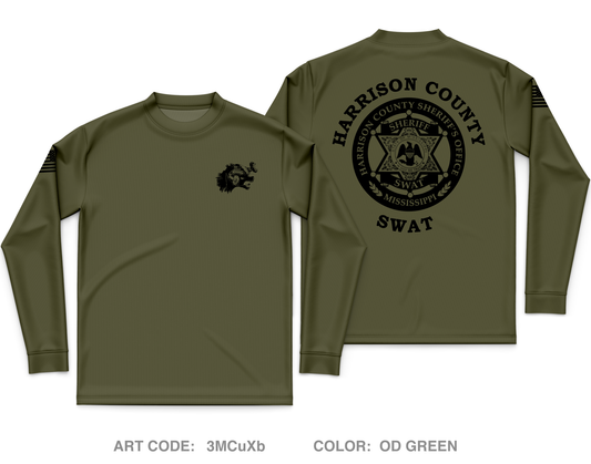 Harrison County SWAT Core Men's LS Performance Tee - 3MCuXb