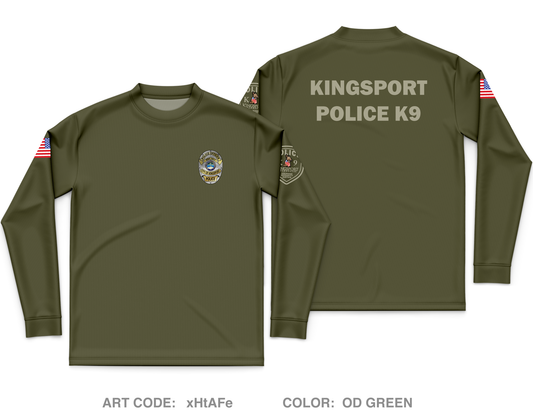 Kingsport Police Department Core Men's LS Performance Tee - xHtAFe