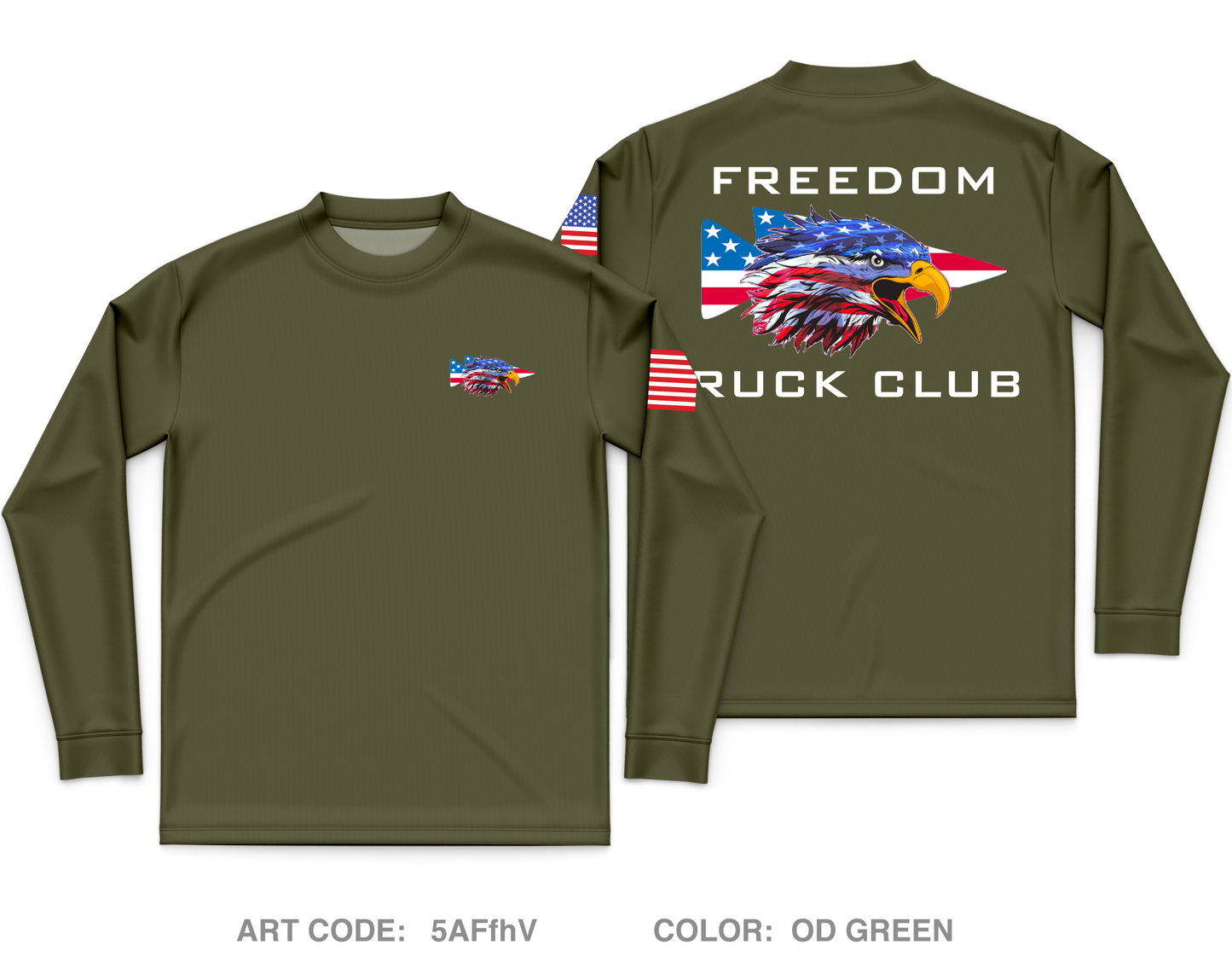 Freedom Ruck Club Core Men's LS Performance Tee - 5AFfhV