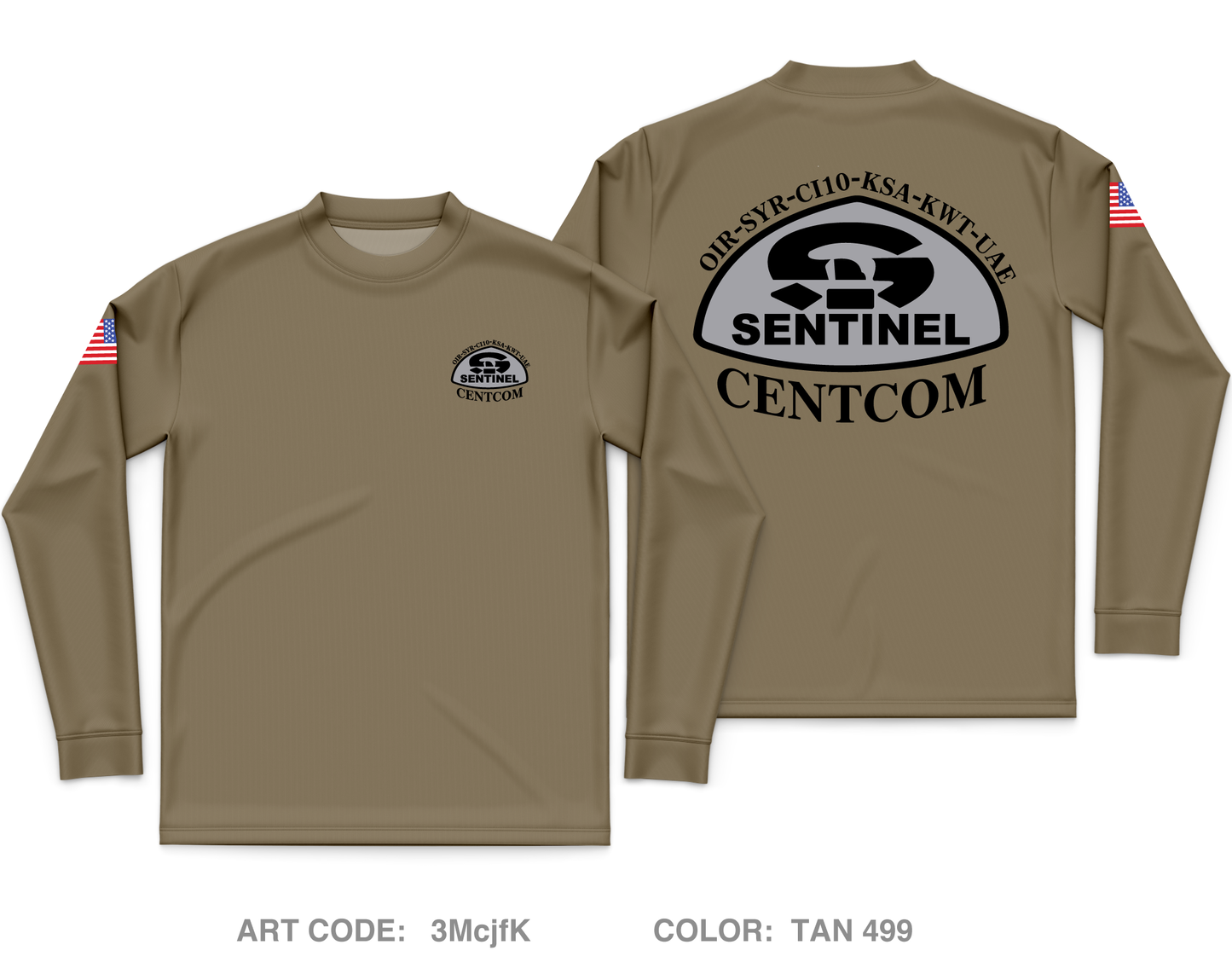 Centcom Sentinel Core Men's LS Performance Tee - 3McjfK