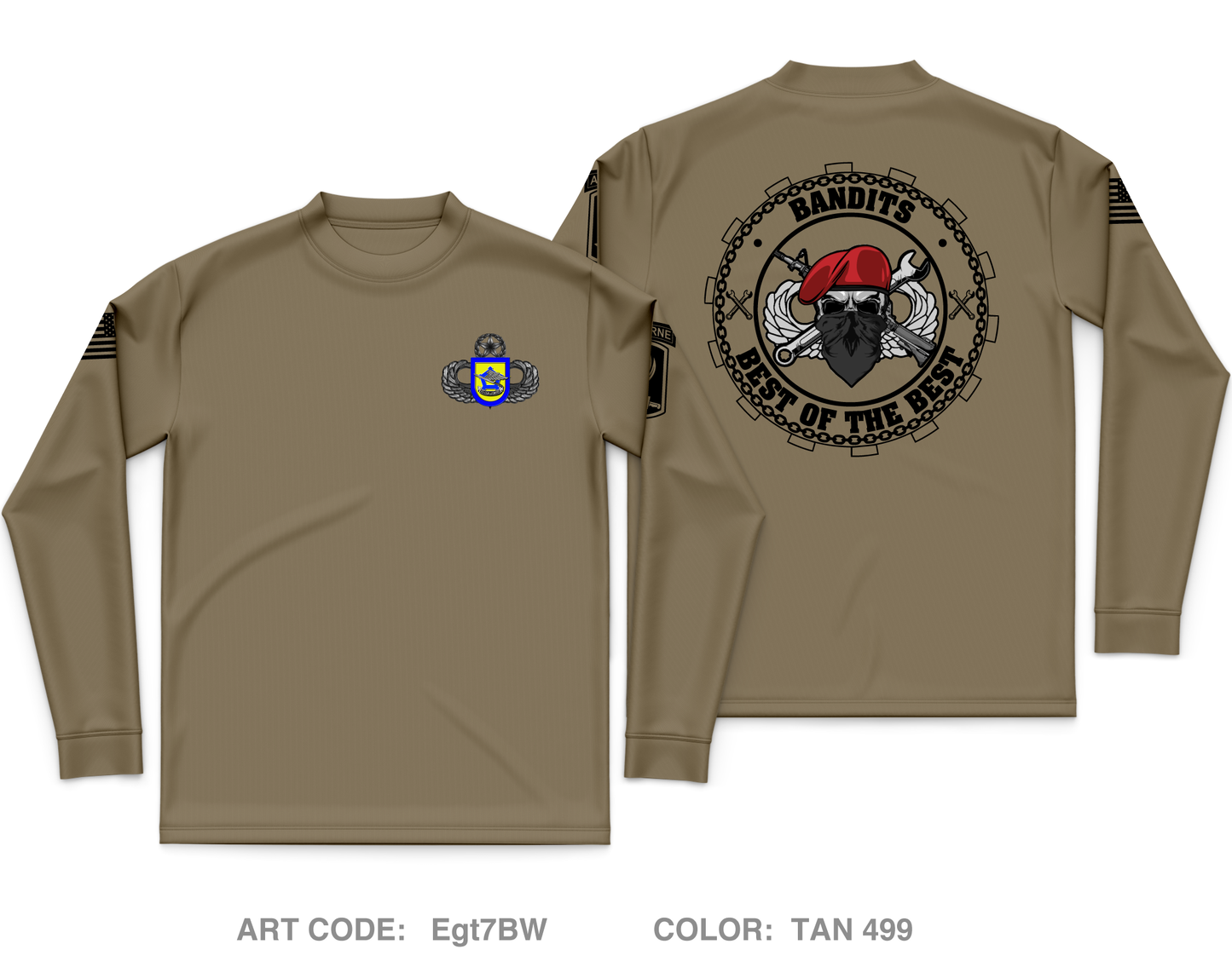 B Co, 173rd BSB (A), 173rd IBCT (A) Core Men's LS Performance Tee - Egt7BW