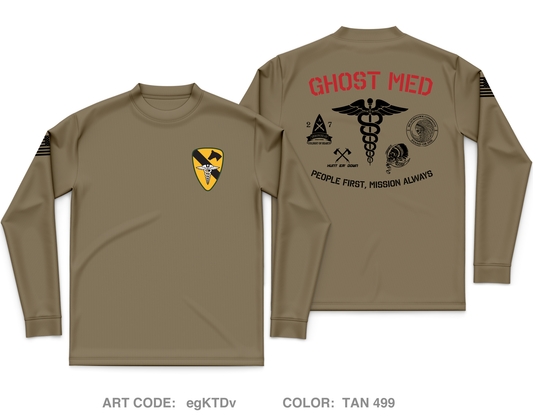 MEDIC PLATOON, 2-7 CAV, 3ABCT Core Men's LS Performance Tee - egKTDv