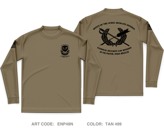 OTJAG NSLD (Office of the Judge Advocate General - National Security Law Division) Core Men's LS Performance Tee - ENP49N