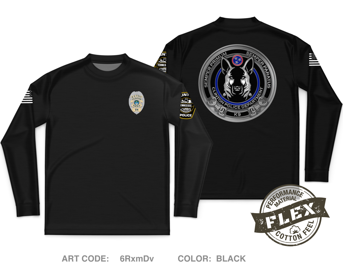 CPD K-9 Unit Core Men's LS Flex Performance Tee - 6RxmDv