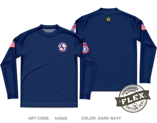 Dallas Fort Worth Recruiting Battalion Core Men's LS Flex Performance Tee - txGejS