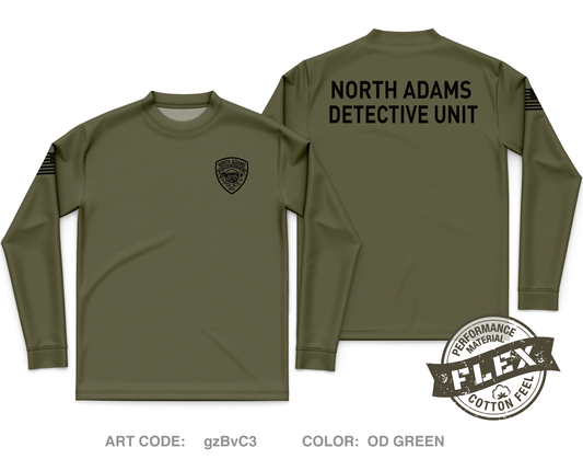 North Adams Police Detective Unit Core Men's LS Flex Performance Tee - gzBvC3