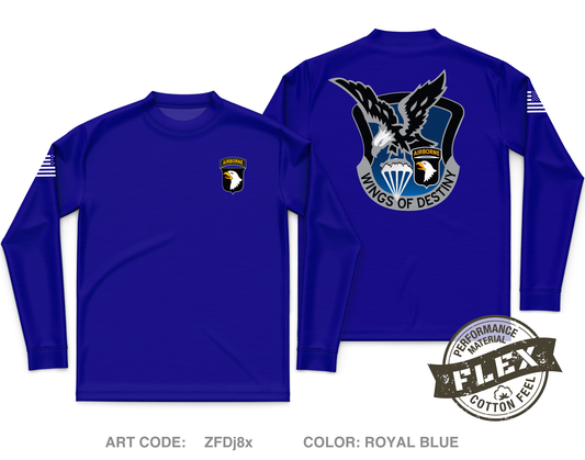 HHC BDE "Hellcats", 101st CAB Core Men's LS Flex Performance Tee - ZFDj8x