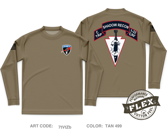 C Troop, 133 Cav, 3 BCT, 101st ABN DIV Core Men's LS Flex Performance Tee - 7tVtZb