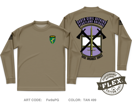 308th Civil Affairs Brigade Core Men's LS Flex Performance Tee - Fw9sPG