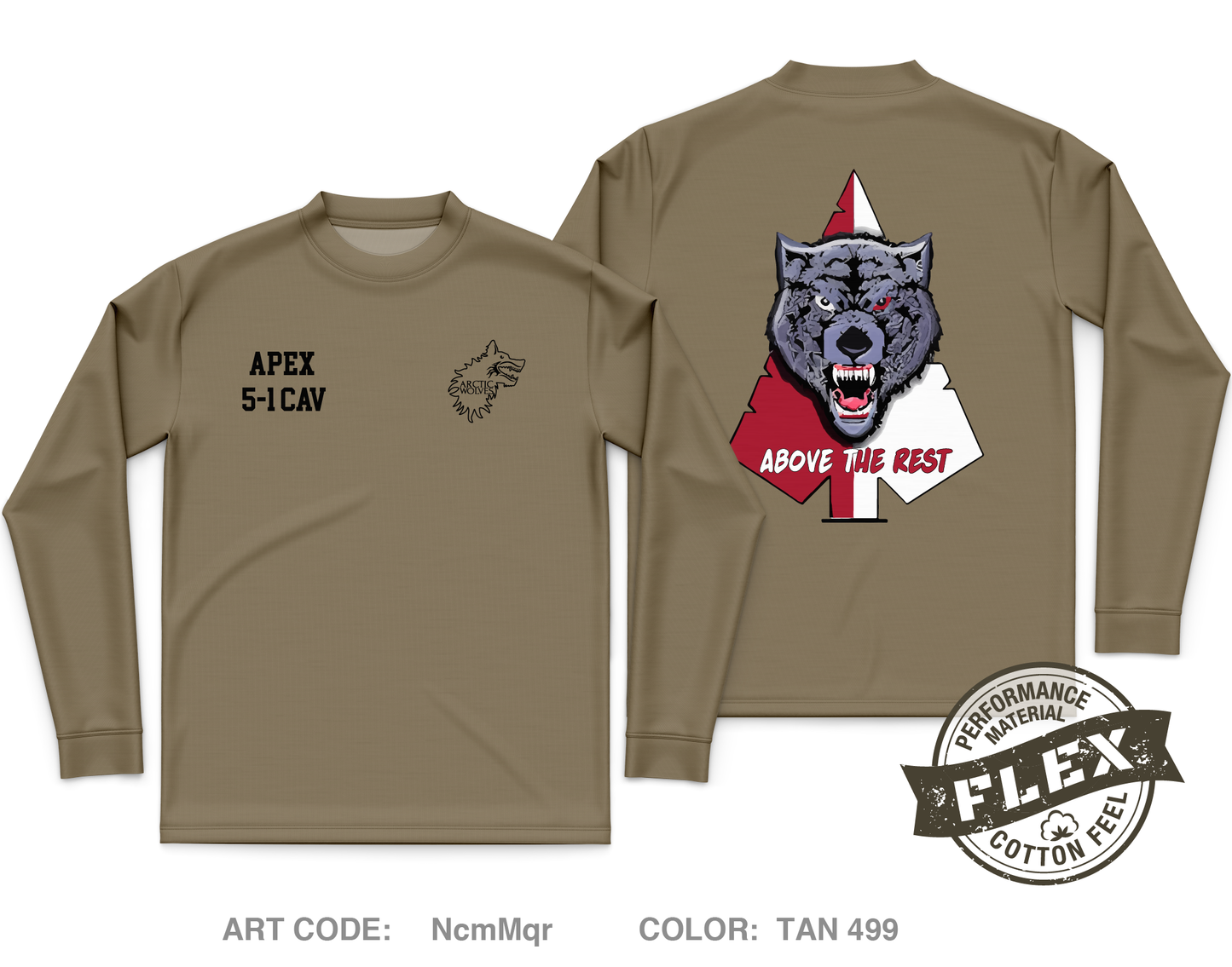 A TRP, 5-1 CAV, 1|11 ABN DIV Core Men's LS Flex Performance Tee - NcmMqr