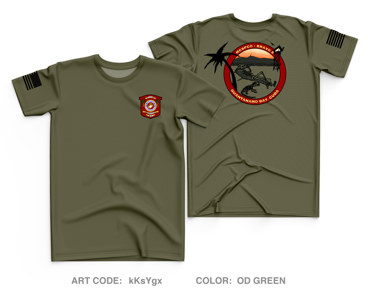 GTMO MCSFCO BRAVO 2 Core Men's SS Performance Tee - kKsYgx