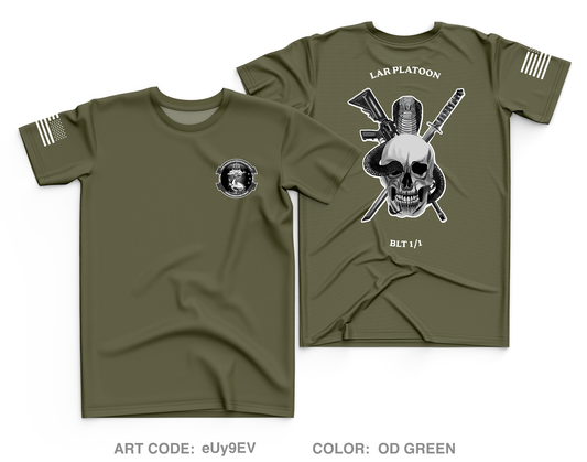 1st Platoon C Company 4th LAR Core Men's SS Performance Tee - eUy9EV