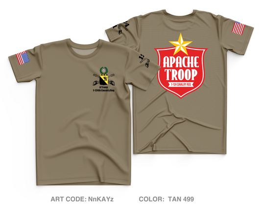 A Troop 1|124th Cavalry Reg Core Men's SS Performance Tee - NnKAYz