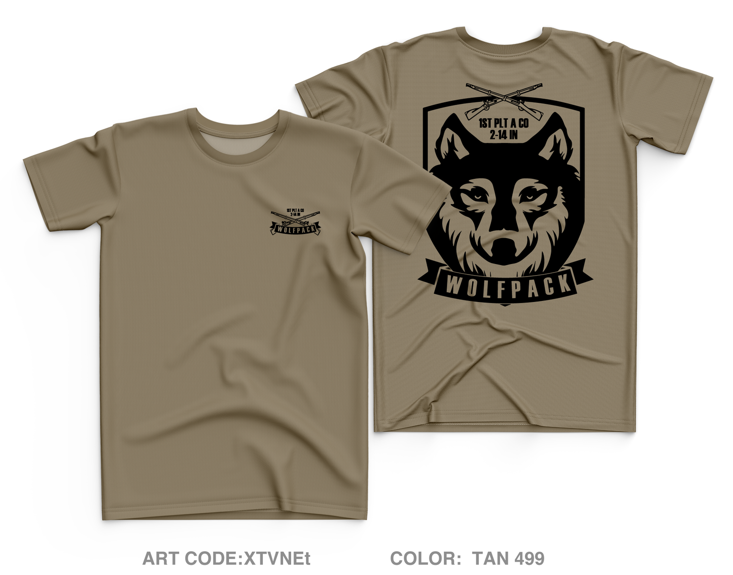 1st Platoon A Co 2-14IN Core Men's SS Performance Tee - XTVNEt