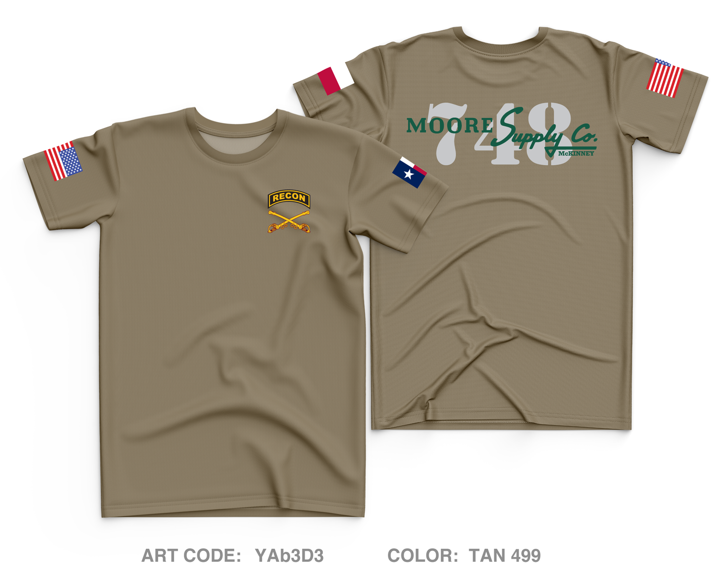 Moore Supply Co. McKinney Core Men's SS Performance Tee - YAb3D3