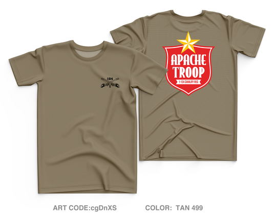 A Troop 1|124th Cavalry Reg Core Men's SS Performance Tee - cgDnXS