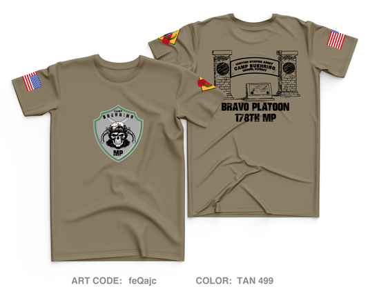 Bravo Platoon 178th MP Core Men's SS Performance Tee - feQajc