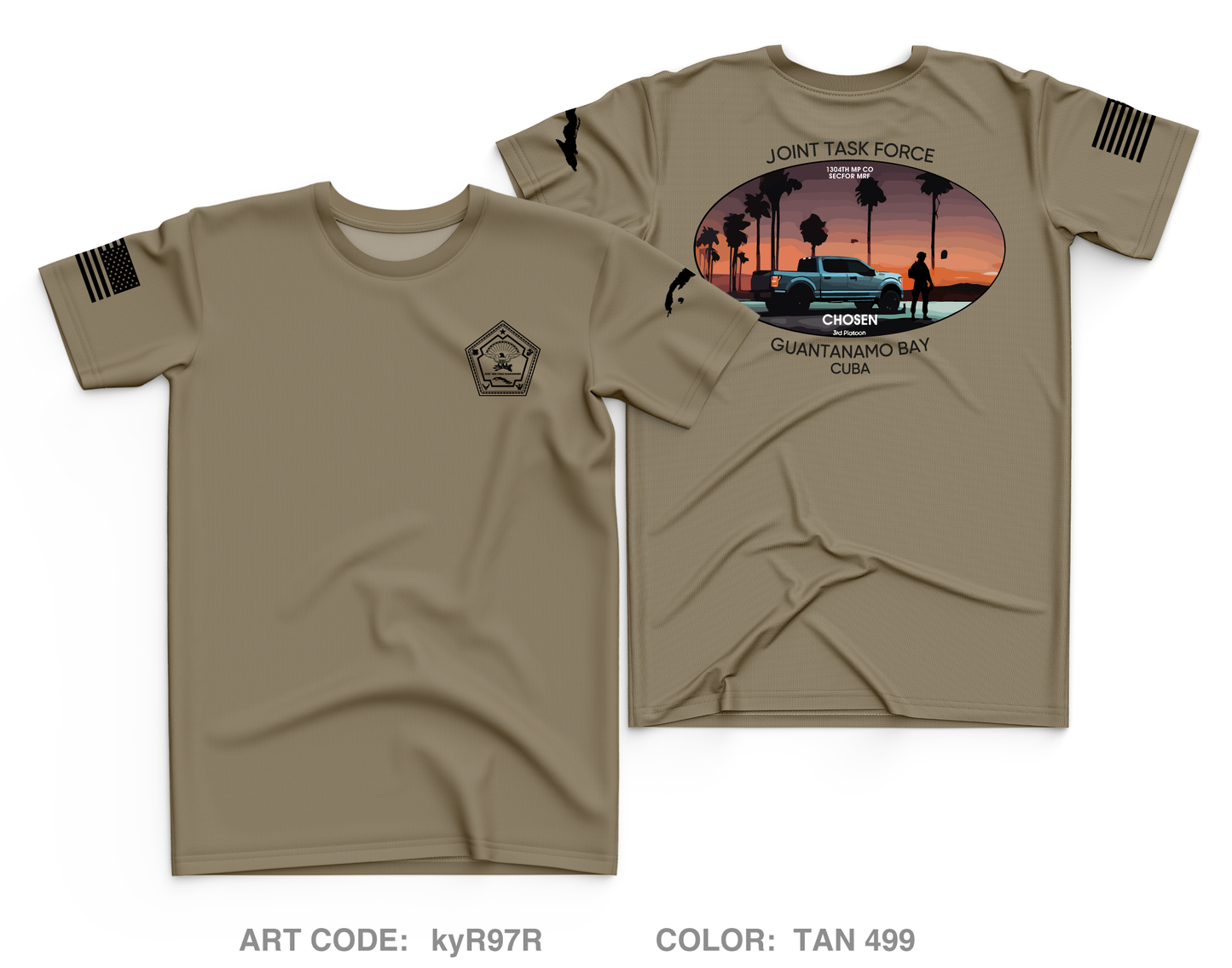 1304th MP CO: 3rd Platoon Core Men's SS Performance Tee - kyR97R