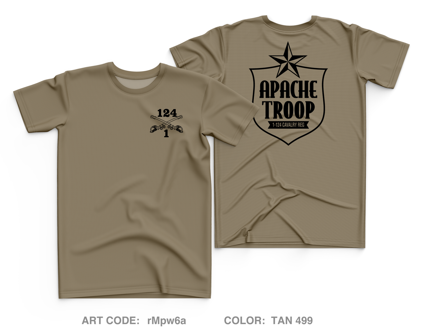 A Troop 1|124th Cavalry Reg Core Men's SS Performance Tee - rMpw6a