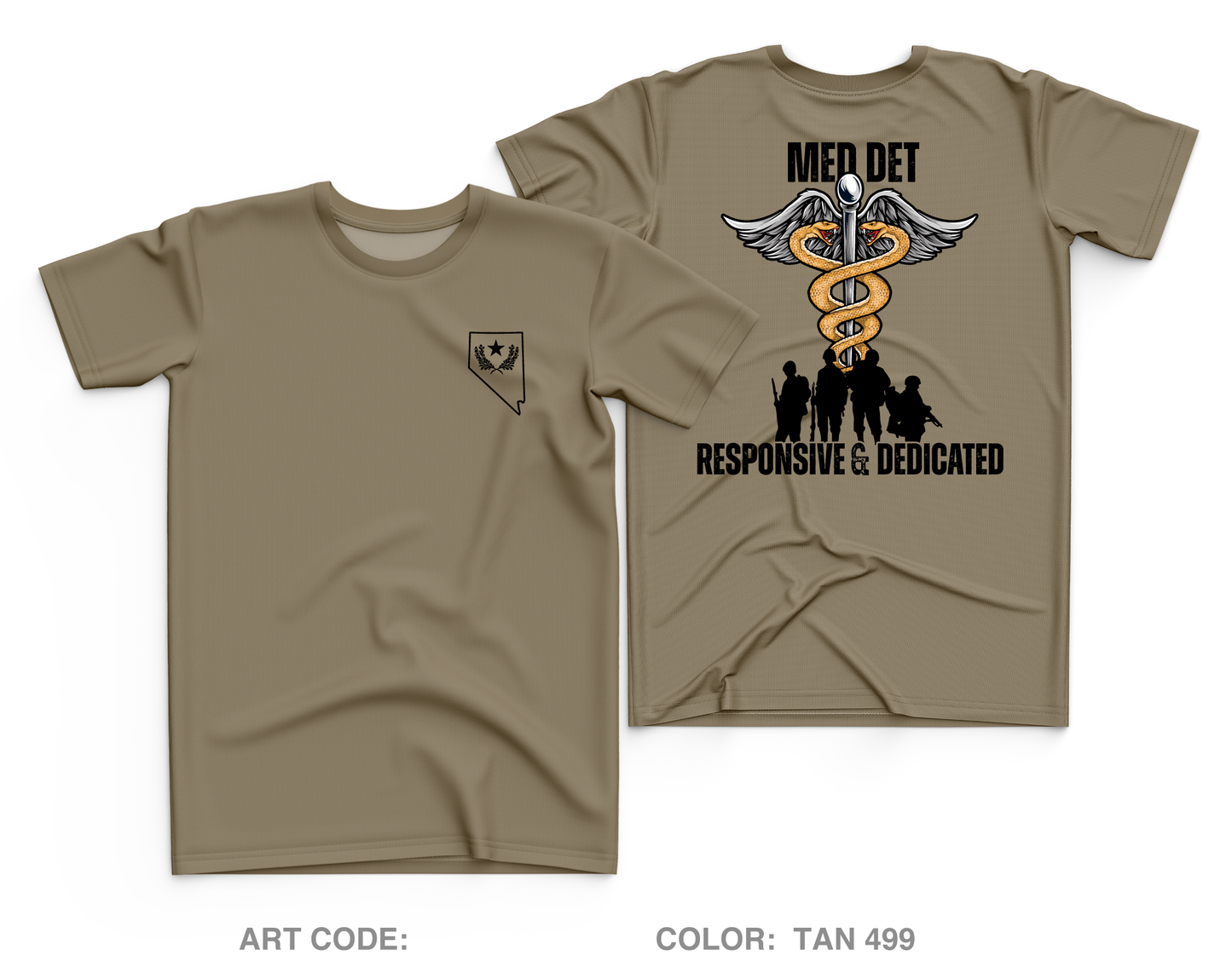 Nevada Army National Guard Medical Detachment Core Men's SS Performance Tee - uP9BSM