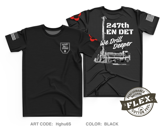 247th EN DET WD Core Men's SS Flex Performance Tee - Hghu6S