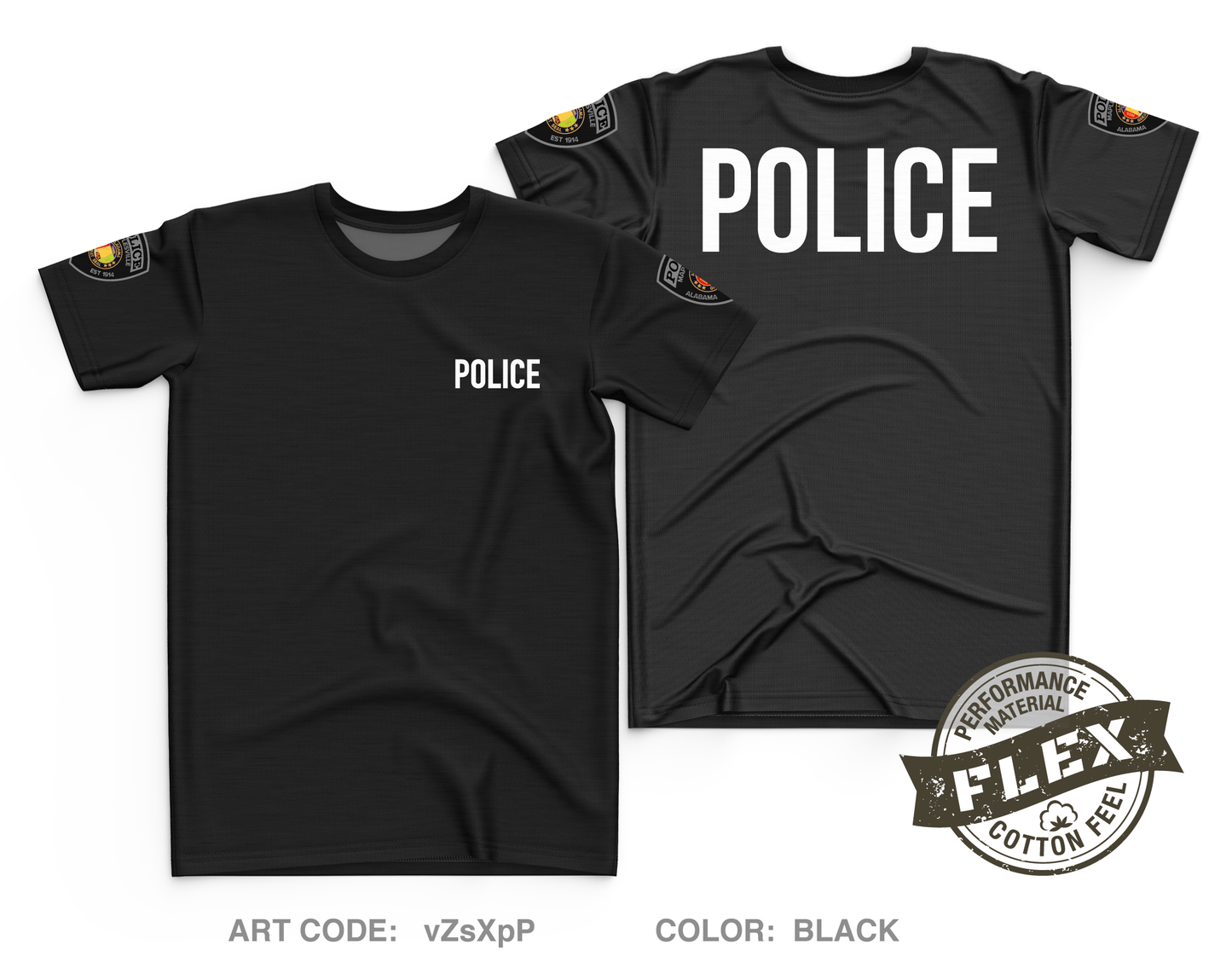 Maplesville Police Department Core Men's SS Flex Performance Tee - vZsXpP