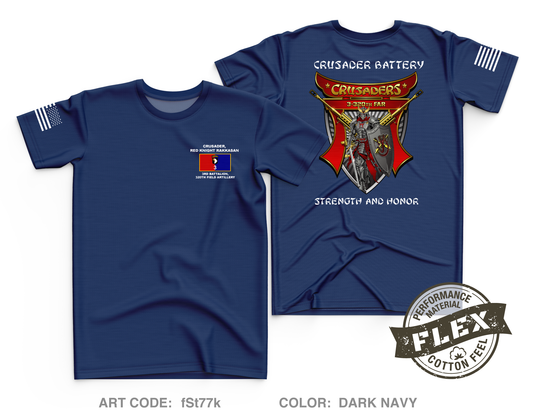 C Btry, 3rd BN, 320th FAR Core Men's SS Flex Performance Tee - fSt77k