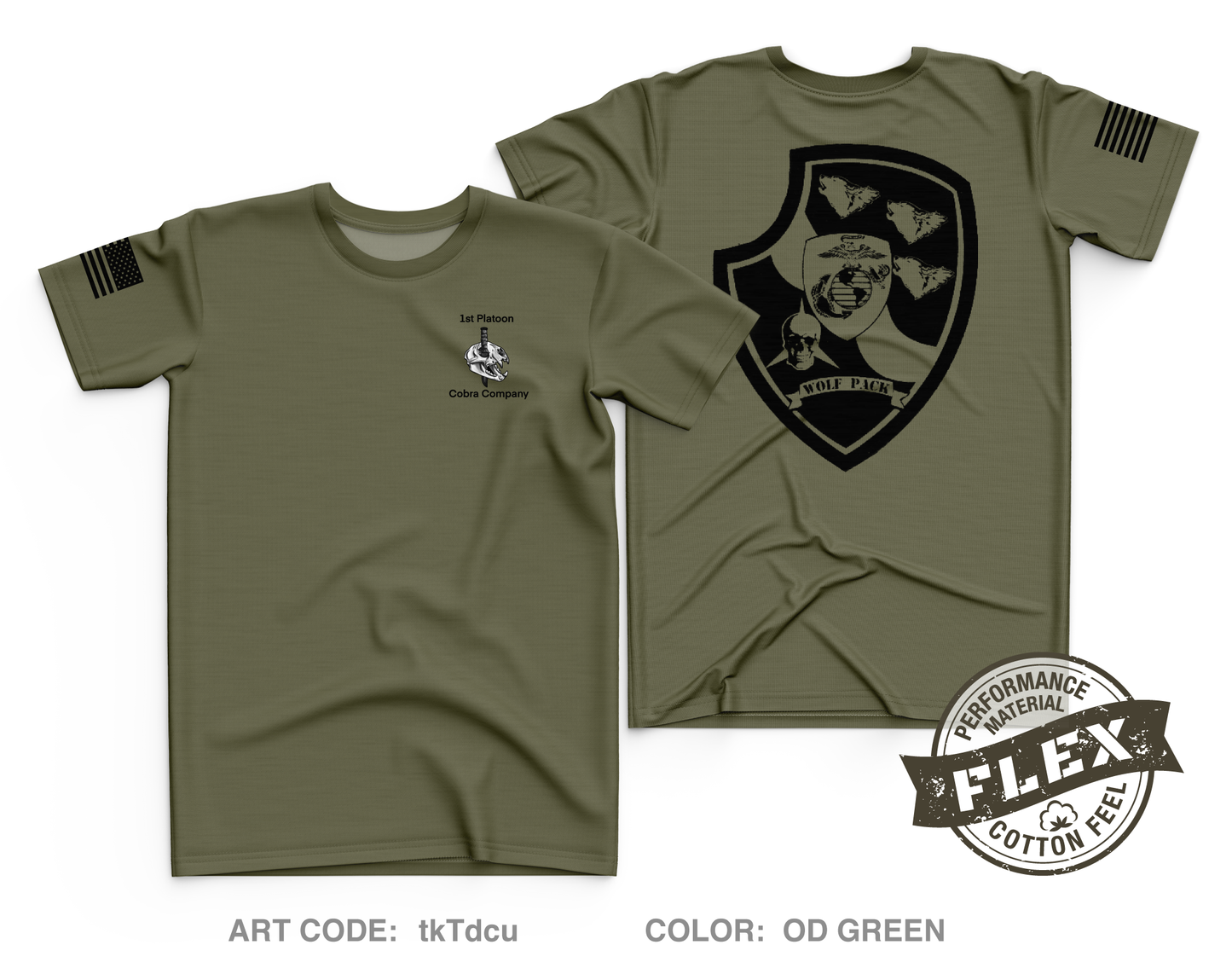 1st Platoon C Company 4th LAR Core Men's SS Flex Performance Tee - tkTdcu