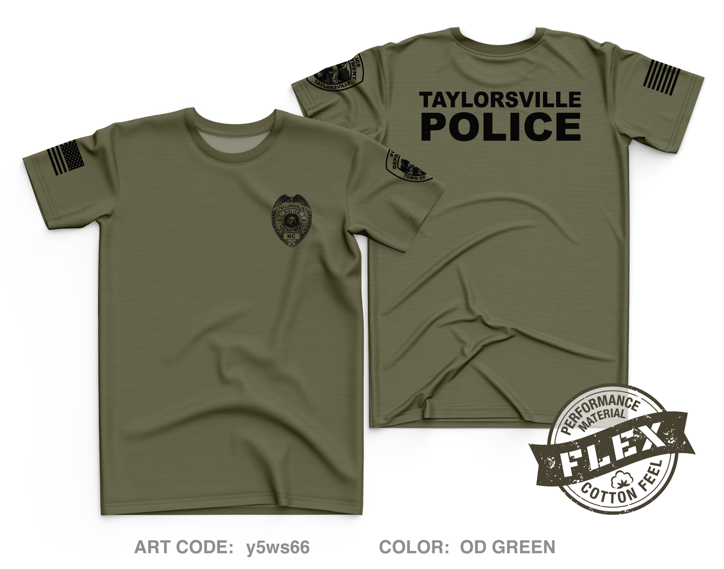 TAYLORSVILLE POLICE DEPT Core Men's SS Flex Performance Tee - y5ws66