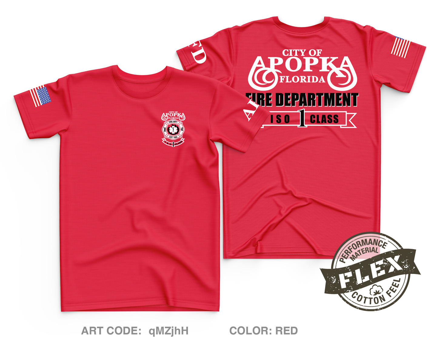 Apopka Fire Department Core Men's SS Flex Performance Tee - qMZjhH