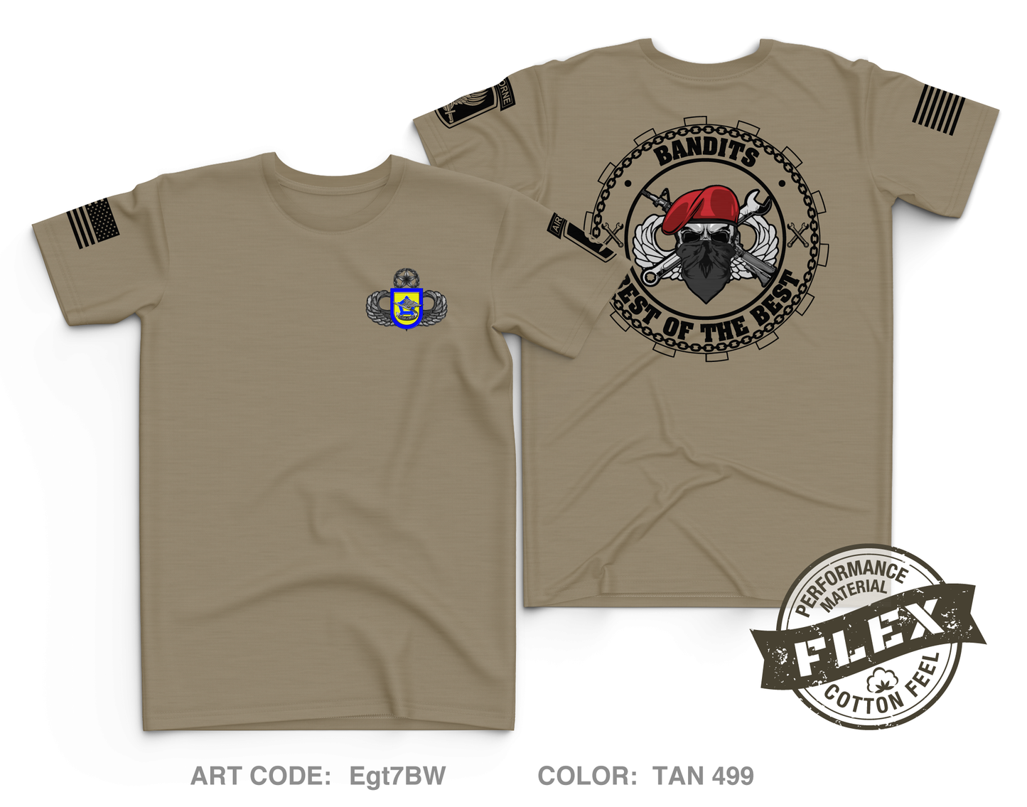 B Co, 173rd BSB (A), 173rd IBCT (A) Core Men's SS Flex Performance Tee - Egt7BW