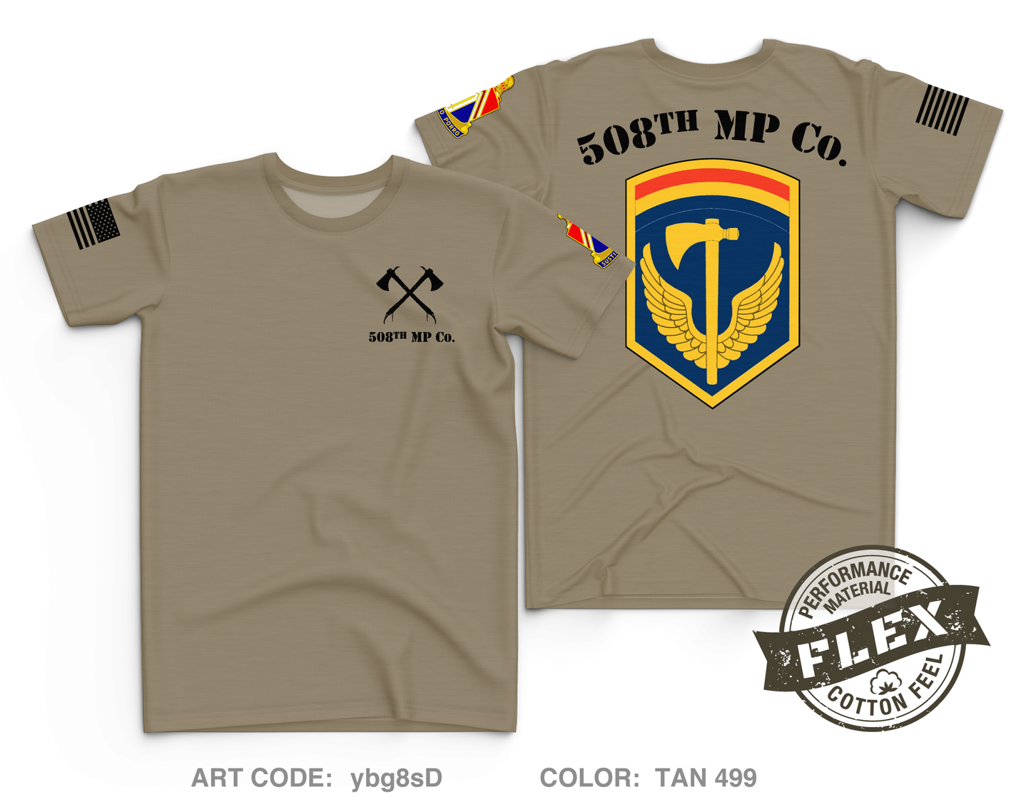 508th MP Co Core Men's SS Flex Performance Tee - ybg8sD