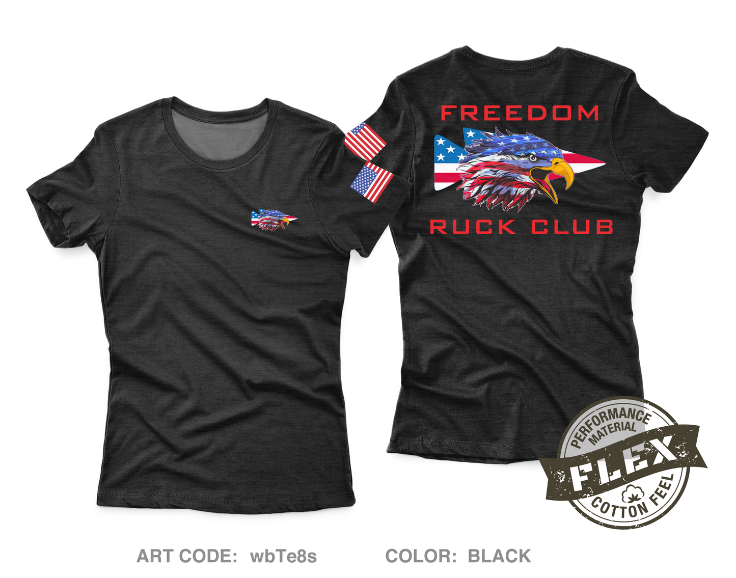 Freedom Ruck Club Women's SS Flex Performance Tee - wbTe8s