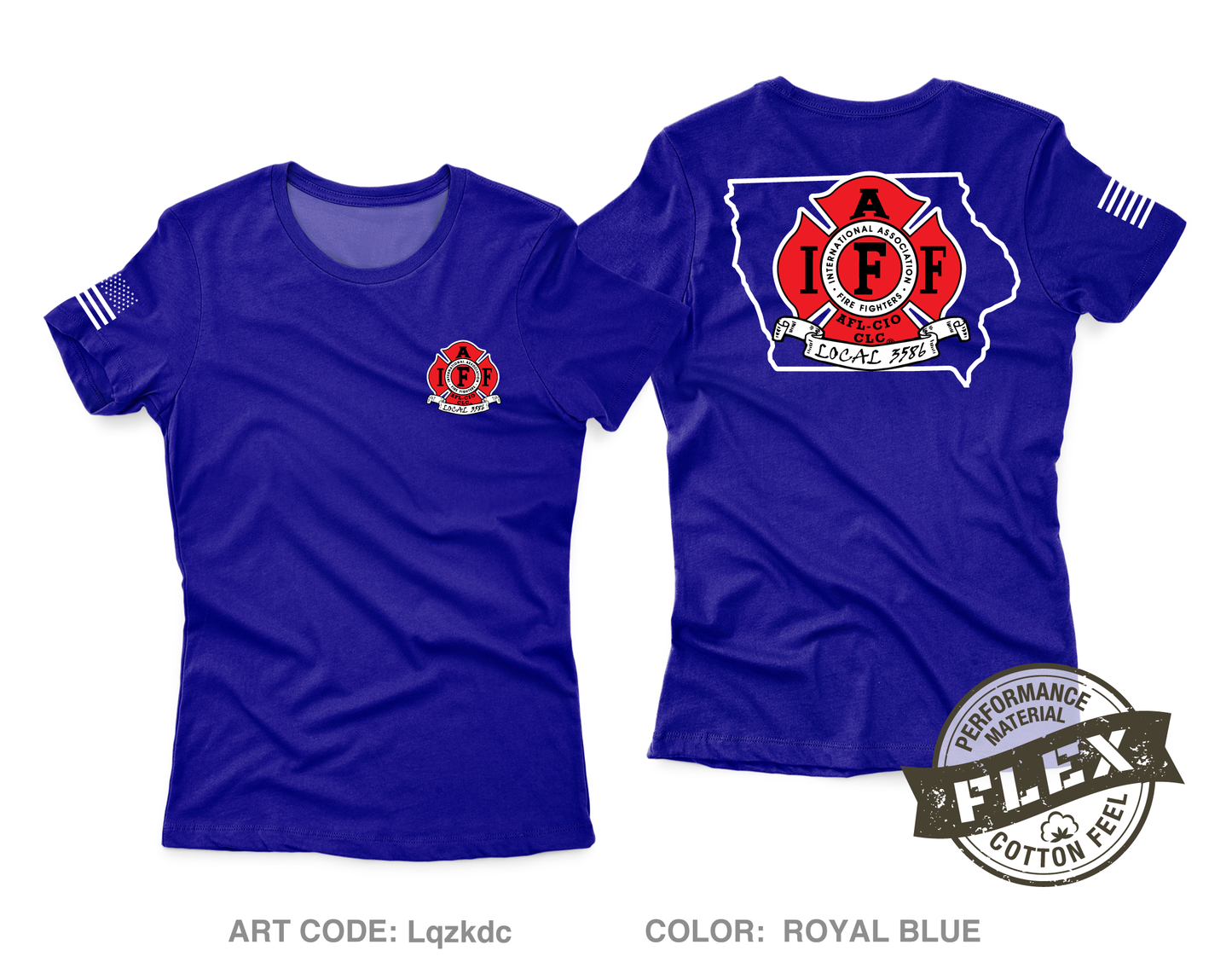 IAFF Local 3586 Core Women's SS Flex Performance Tee - Lqzkdc