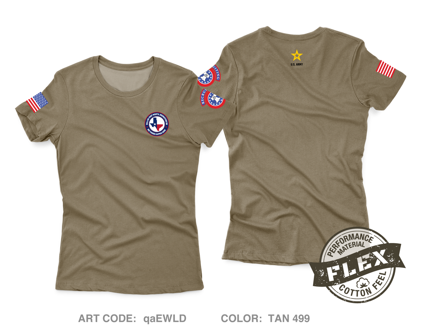 Dallas Fort Worth Recruiting Battalion Women's SS Flex Performance Tee - qaEWLD