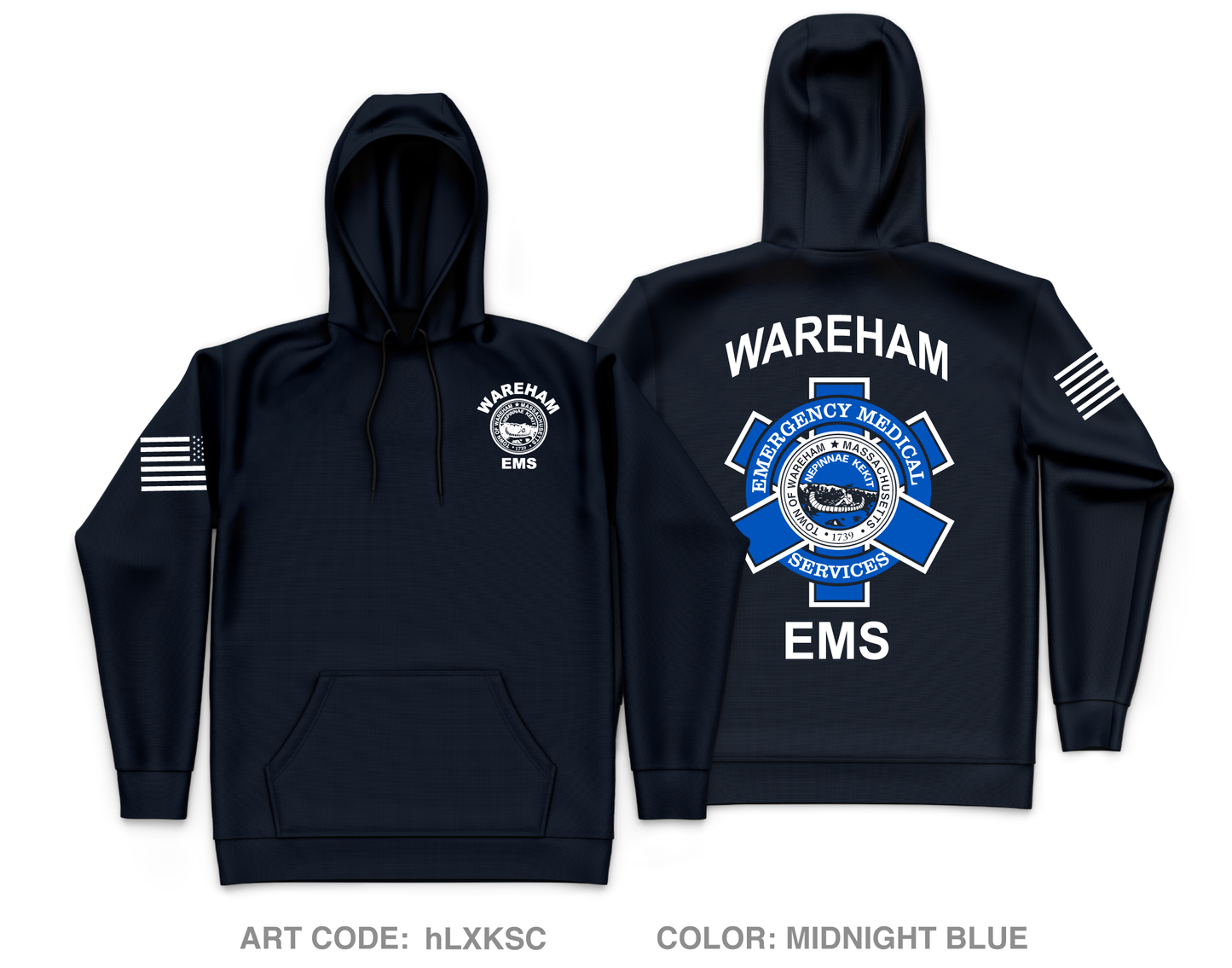 Wareham EMS Private Collection Core Men's Hooded Performance Sweatshirt - hLXKSC