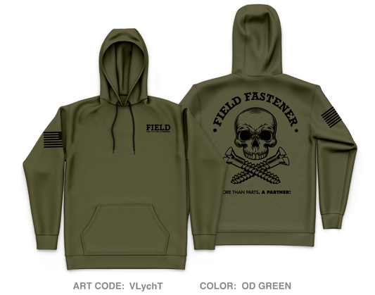 FIELD FASTENER Core Men's Hooded Performance Sweatshirt - VLychT