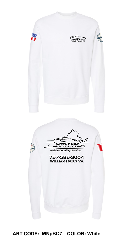 Simply Car Detailing LLC Core Men's Crewneck Performance Sweatshirt - MNpBQ7