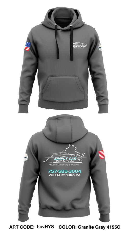 Simply Car Detailing LLC  Core Men's Hooded Performance Sweatshirt - bcvHYS