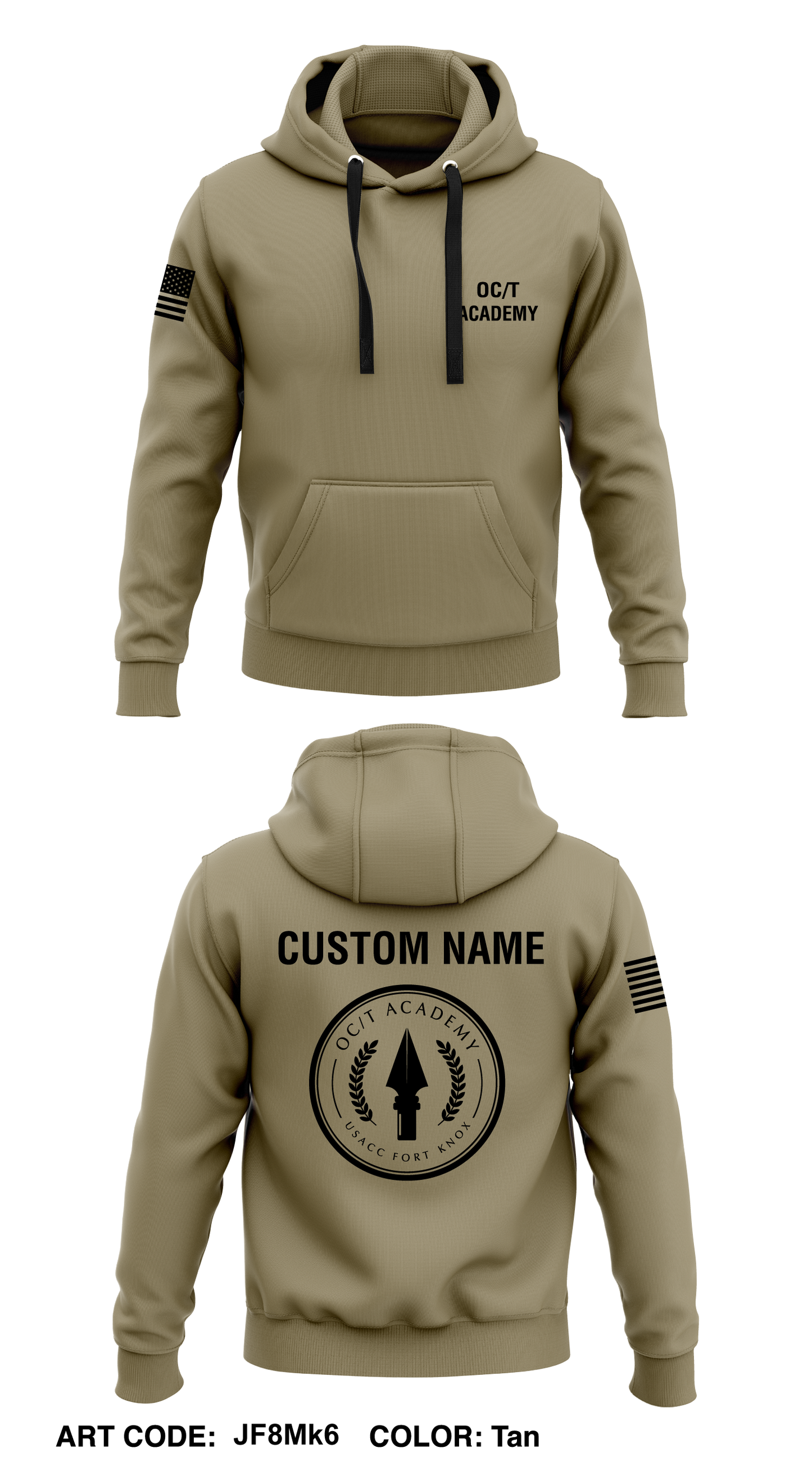 CUSTOM USACC OC-T Academy  Core Men's Hooded Performance Sweatshirt - JF8Mk6