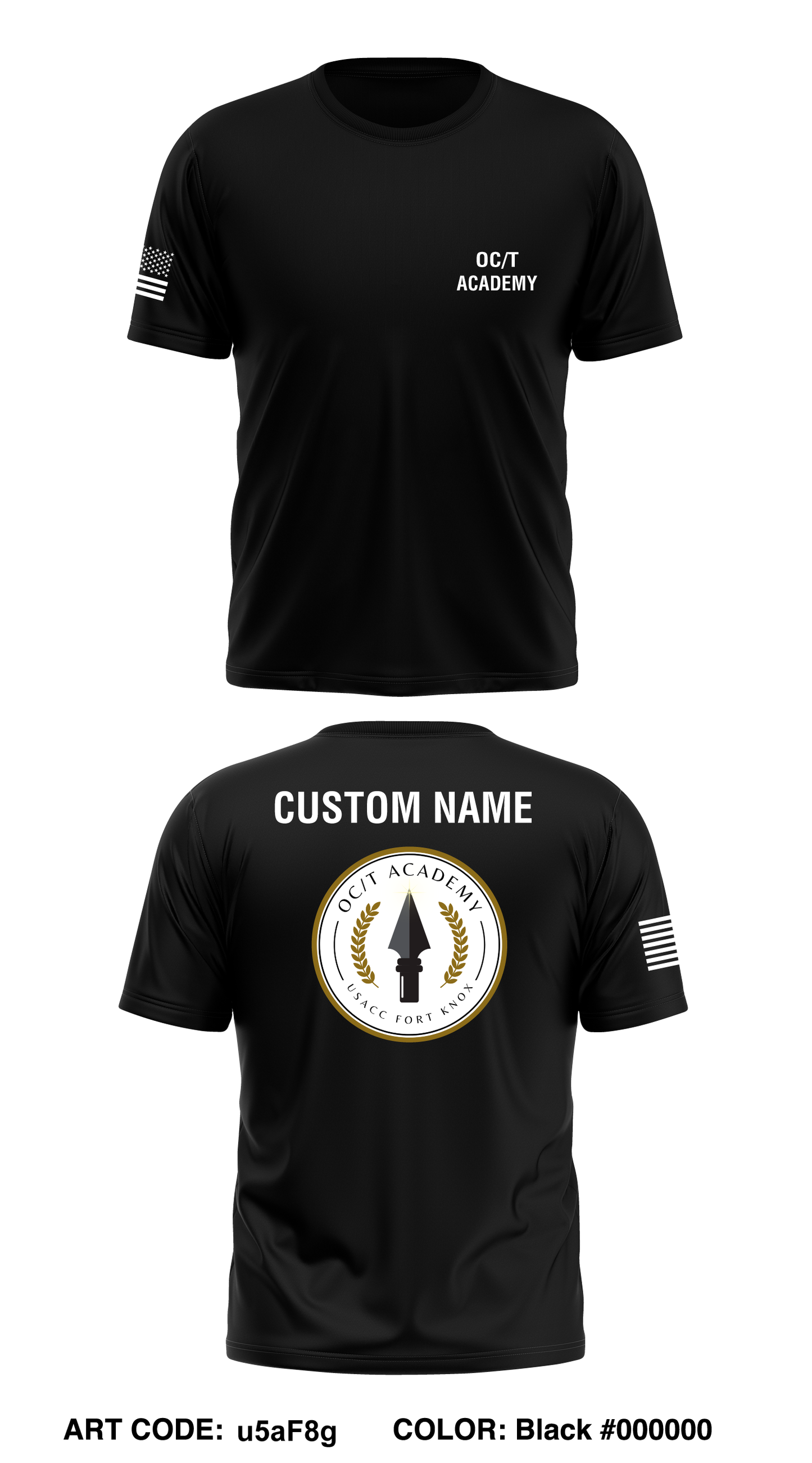 CUSTOM USACC OC-T Academy Core Men's SS Performance Tee - u5aF8g