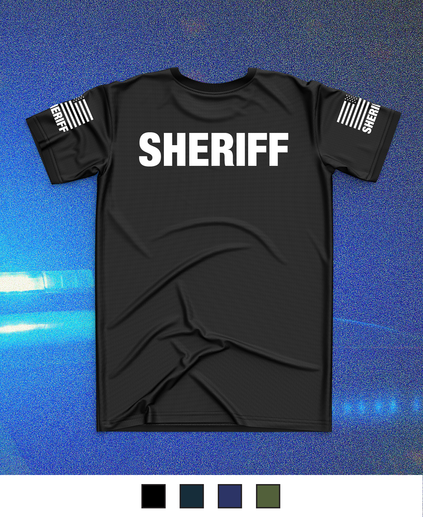 CUSTOM Emblem Core Men's SS Performance Tee - Sheriff White