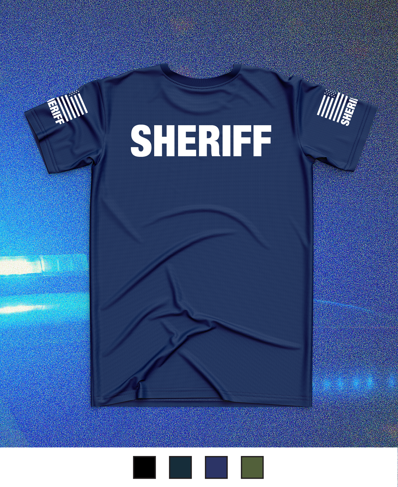 CUSTOM Emblem Core Men's SS Performance Tee - Sheriff White